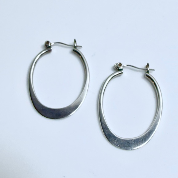 Silpada Vintage HTF Collectible Sterling Silver BACK-TO-BASICS Hoop Earrings - Picture 6 of 10